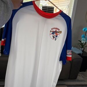 White and Blue Baseball Jersey